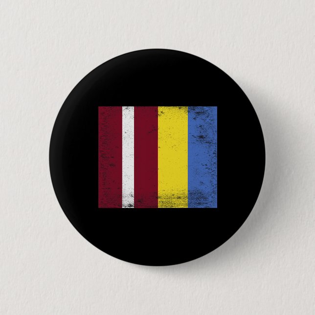Bóton Redondo 5.08cm Letônia Design de Bandeira da Ucrânia Orgulho Letã (Frente)