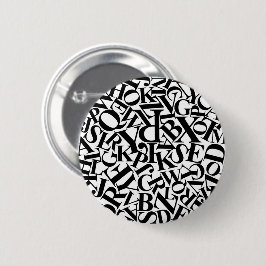 Bóton Redondo 5.08cm Letras alfabéticas