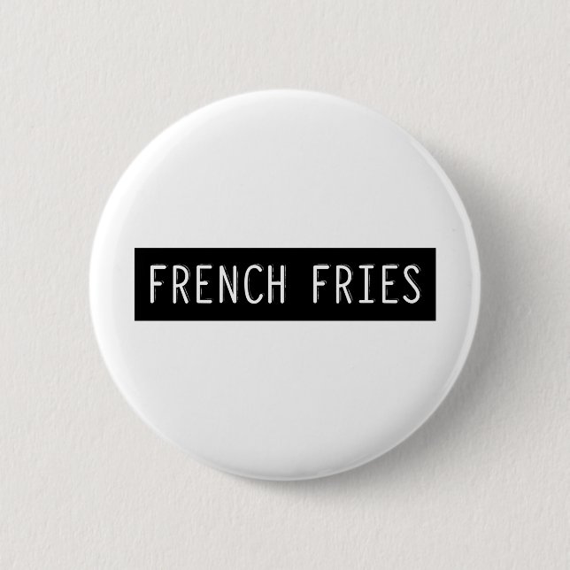 Bóton Redondo 5.08cm Letras de Escrita Antiga das Fries Francesas (Frente)