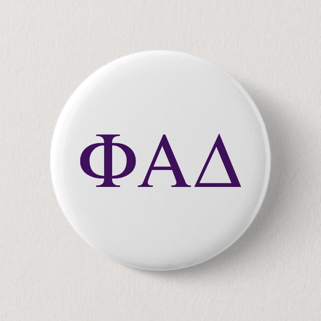 Bóton Redondo 5.08cm Letras Gregas Phi Alpha Delta (Frente)