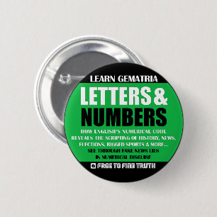 Bóton Redondo 5.08cm Letras & números (botão da promoção do livro)