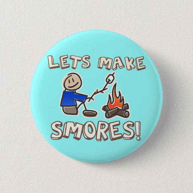 Bóton Redondo 5.08cm Lets faz S'mores! (Frente)