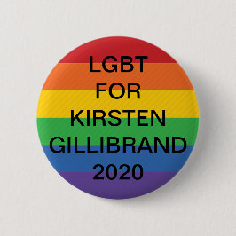 Bóton Redondo 5.08cm LGBT para Kirsten Gillibrary e o botão Presidente 