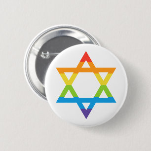 Bóton Redondo 5.08cm LGBTQ - Estrela Judaica de Israel do Mês do Orgulh