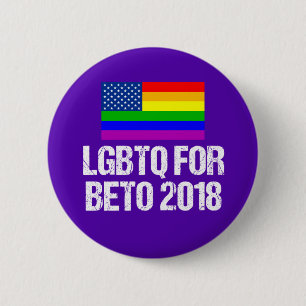 Bóton Redondo 5.08cm LGBTQ para Beto O'Rourke