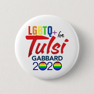 Bóton Redondo 5.08cm LGBTQ+ para Tulsi Gabbard 2020