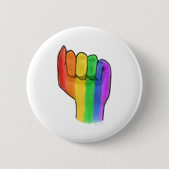 Bóton Redondo 5.08cm LGBTQ+ Pin do botão do orgulho (Frente)