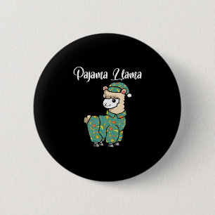 Bóton Redondo 5.08cm Lhama engraçado pijama lhama hora de dormir pijama