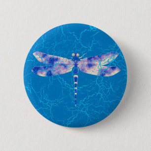 Bóton Redondo 5.08cm Libélula azul