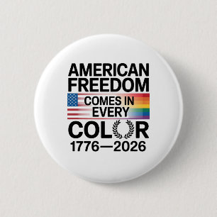 Bóton Redondo 5.08cm Liberdade Americana Vem em Todas as Cores LGBTQ