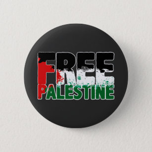 Bóton Redondo 5.08cm Liberdade Palestina Termina Apartheid pára guerra