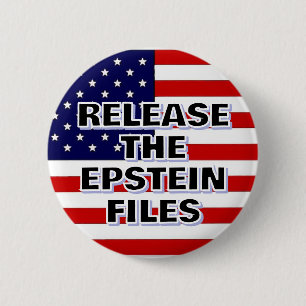 Bóton Redondo 5.08cm LIBERE OS ARQUIVOS DO EPSTEIN (Bandeira Americana)