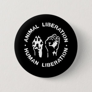 Bóton Redondo 5.08cm Libertação animal do ser humano da libertação