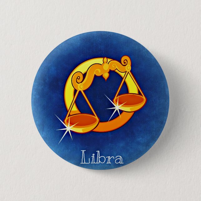 Bóton Redondo 5.08cm Libra, Bilancia (Frente)