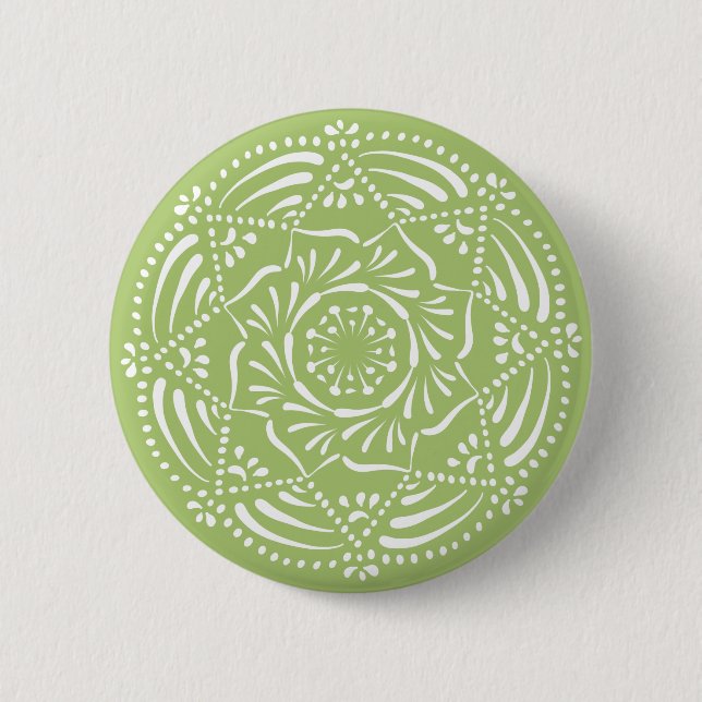 Bóton Redondo 5.08cm Lichen Mandala (Frente)