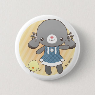 Bóton Redondo 5.08cm Lidia: O coelho Amigurumi