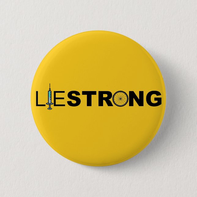 Bóton Redondo 5.08cm LIESTRONG - Lance Armstrong (Frente)