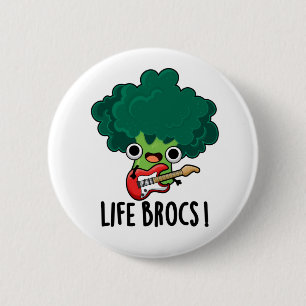 Bóton Redondo 5.08cm Life Brocs Cute Veggie Broccoli Pun