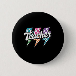 Bóton Redondo 5.08cm Lightning Bolt Professor De Volta À Escola Verific