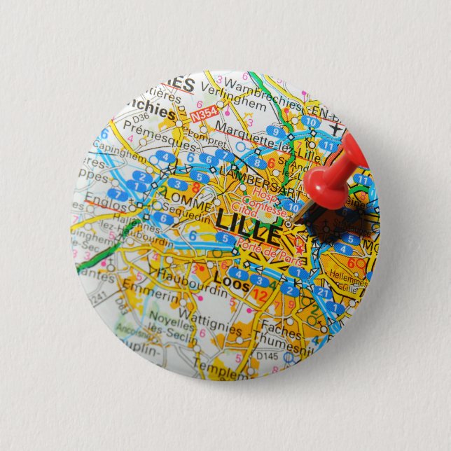 Bóton Redondo 5.08cm Lille, France (Frente)