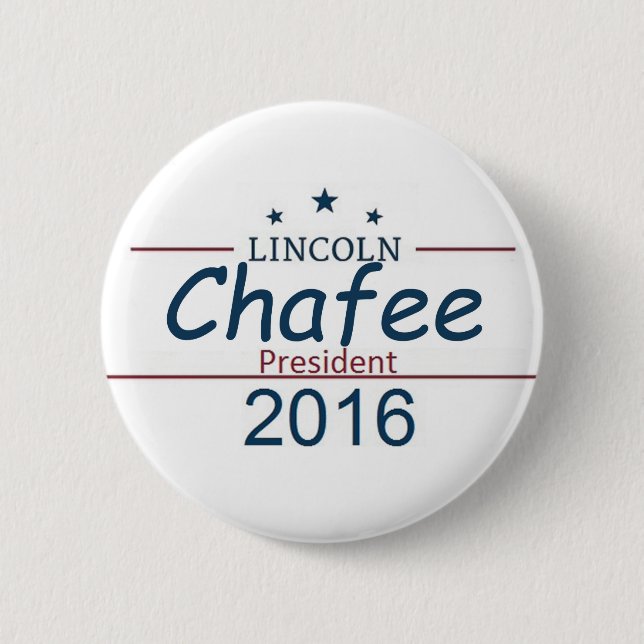 Bóton Redondo 5.08cm Lincoln CHAFEE 2016 (Frente)