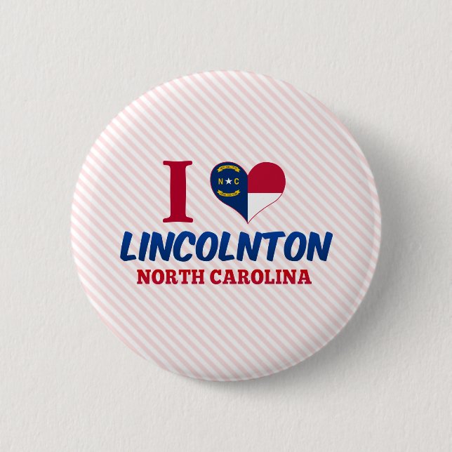 Bóton Redondo 5.08cm Lincolnton, Carolina do Norte (Frente)