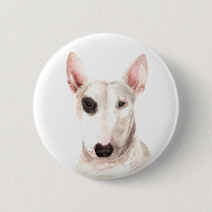 Bóton Redondo 5.08cm Linda Mãe do Bull Terrier Fofinho Amor de Pelúcia