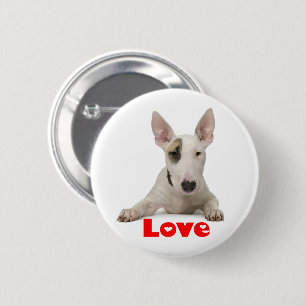 Bóton Redondo 5.08cm Linda Mãe do Bull Terrier Fofinho Amor de Pelúcia
