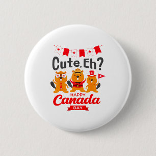 Bóton Redondo 5.08cm Lindo Eh Feliz Dia do Canadá Bandeira Groundhogs P