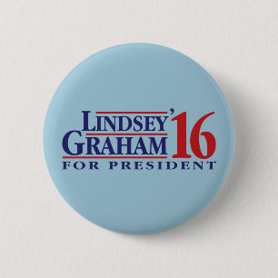Bóton Redondo 5.08cm Lindsey Graham para o presidente