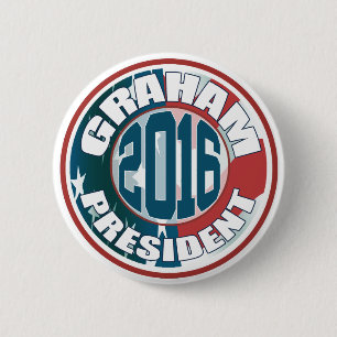 Bóton Redondo 5.08cm Lindsey Graham para o presidente em 2016