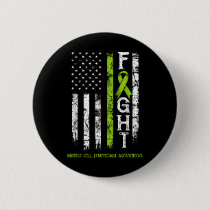 Bóton Redondo 5.08cm Linfoma do Mantle Cell Warrior USA Flag