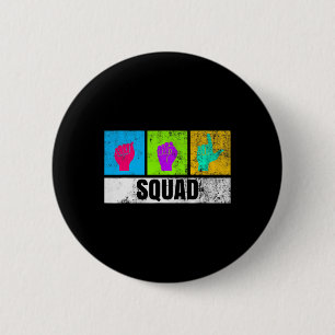 Bóton Redondo 5.08cm Linguagem De Sinais De Mão Para Orgulho Surdo E Aw