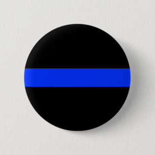 Bóton Redondo 5.08cm Linha fina azul botão da polícia