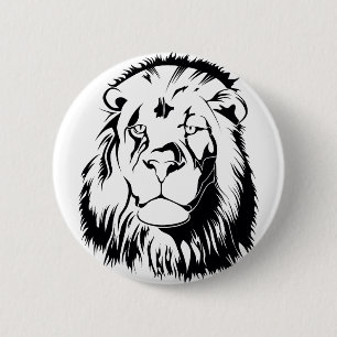 Bóton Redondo 5.08cm Lion Tribal 002