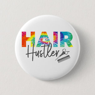 Bóton Redondo 5.08cm Lista de Estilos do Cabelo do Hustler Retro
