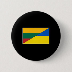 Bóton Redondo 5.08cm Lituânia Bandeira da Ucrânia Lituano Ucraniano Naç