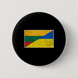 Bóton Redondo 5.08cm Lituânia Ucrânia Bandeira Lituano Ucraniano Nação