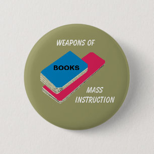 Bóton Redondo 5.08cm LIVROS - botão