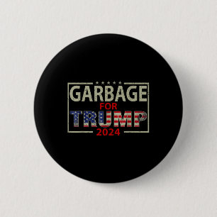 Bóton Redondo 5.08cm Lixo Para Camisetas Trump 2024 - Trump Supporter