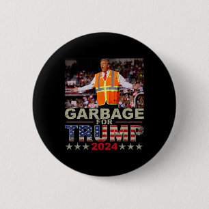 Bóton Redondo 5.08cm Lixo Para Camisetas Trump 2024 - Trump Supporter D