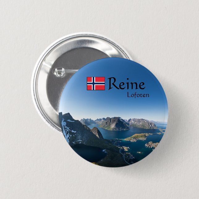 Bóton Redondo 5.08cm Lofoten Noruega (Frente & Verso)