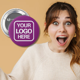 Bóton Redondo 5.08cm Logotipo comercial profissional moderno Magenta