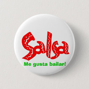 Bóton Redondo 5.08cm Logotipo da dança da salsa