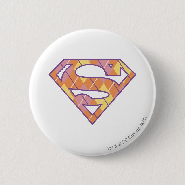 Bóton Redondo 5.08cm Logotipo da Supergirl Argyle (Frente)