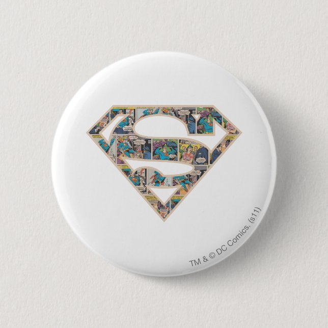 Bóton Redondo 5.08cm Logotipo de banda desenhada da Supergirl (Frente)