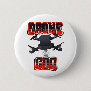Bóton Redondo 5.08cm Logotipo de Deus do Drone