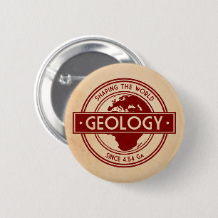 Bóton Redondo 5.08cm Logotipo de Geologia - Moldando o Mundo (Europa)