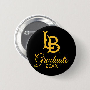 Bóton Redondo 5.08cm Logotipo de Gradução da Long Beach State