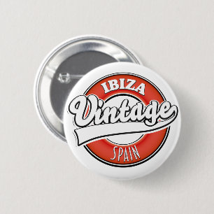 Bóton Redondo 5.08cm Logotipo estilo vintage de Ibiza Espanha
